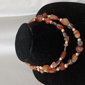 Carnelian stone necklace